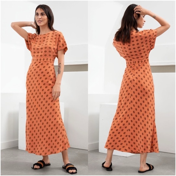 & OTHER STORIES Short Sleeve Printed Maxi Dress - Picture 1 of 5